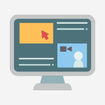 online course icon gray