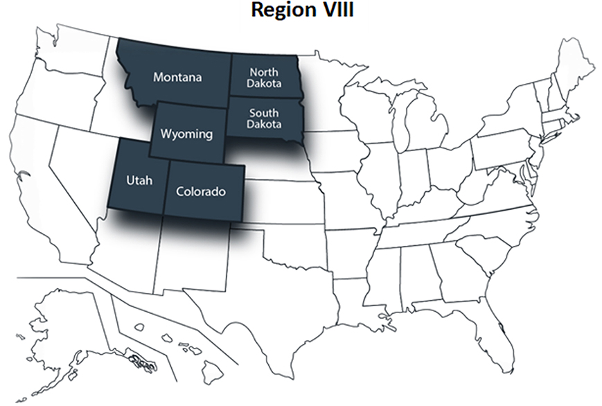 PHEP Region VIII Map